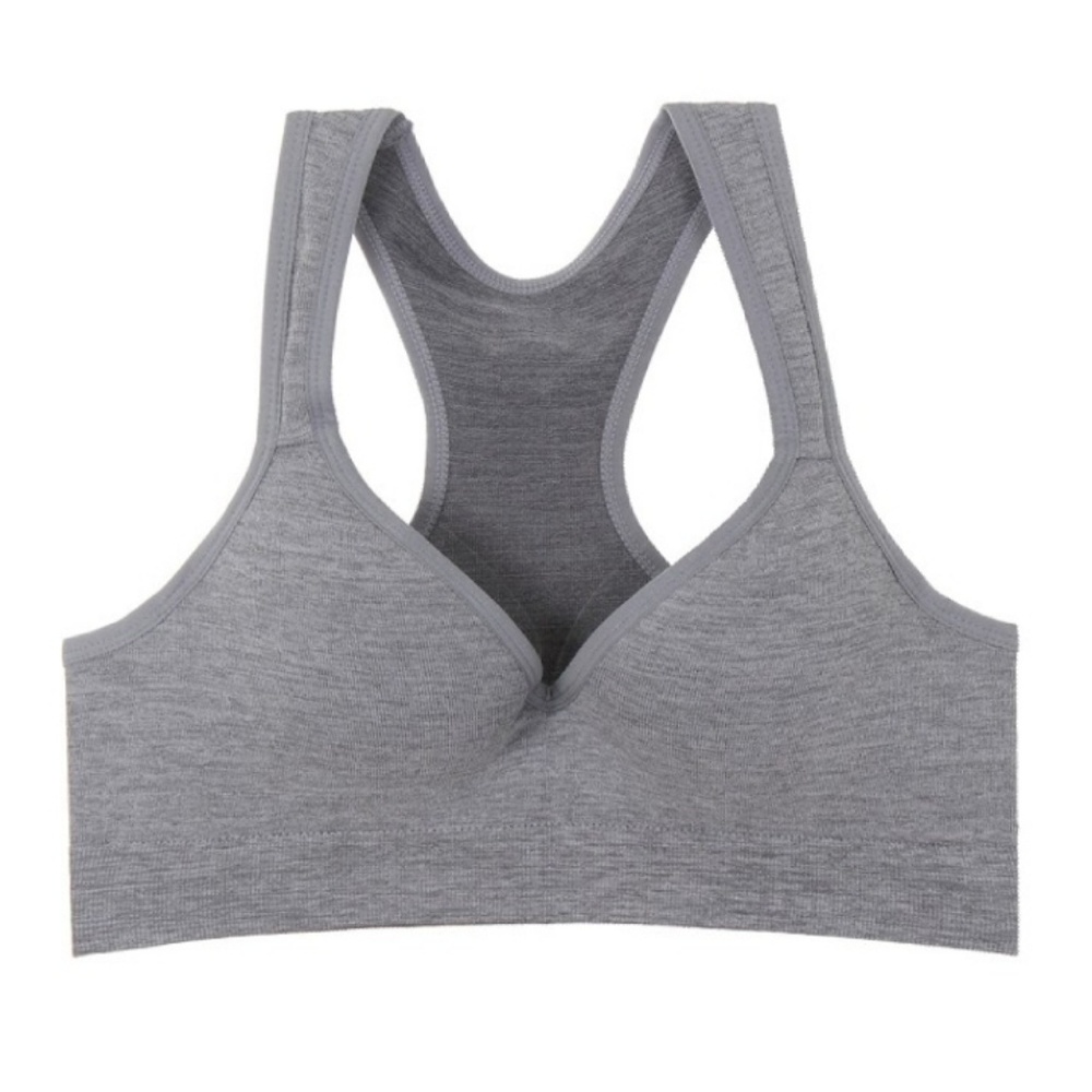 PLUS SIZE Grey Racerback Sports Bra